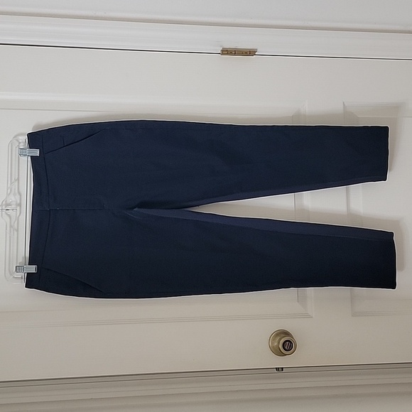 Lululemon Athletica, Size 6 Navy Blue Zipper Fly Double Button Closure Pants - Picture 1 of 13